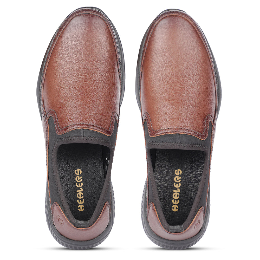 Healers Casual Tan Non Lacing For Men A576-11 By Liberty