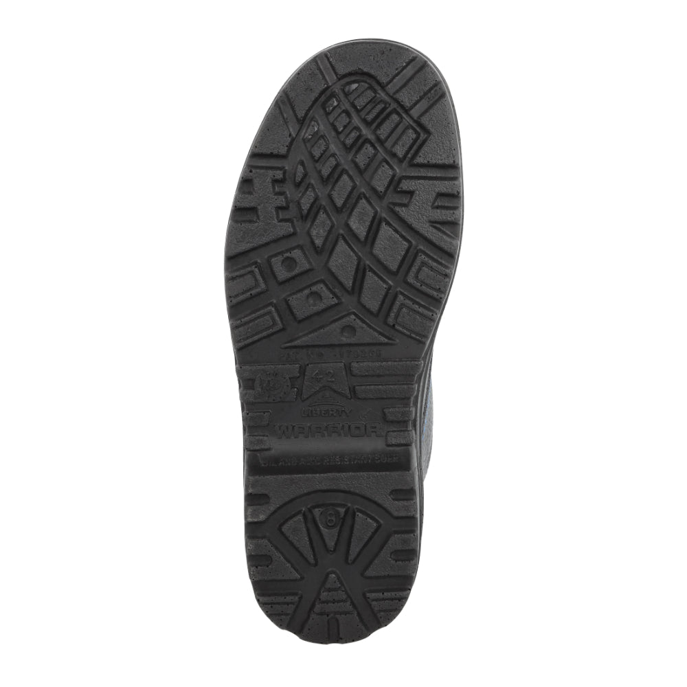 Warrior Black Industrial Lacing Safety Shoes for Men 98-1 By Liberty