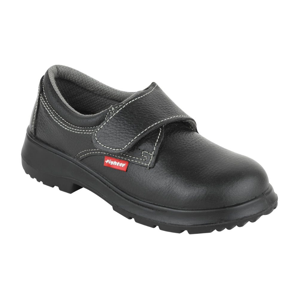 Warrior By Liberty Genuine Leather Fighter-Women Safety Shoes for Women Industrial, Lightweight Shoe with Steel Toe - Black