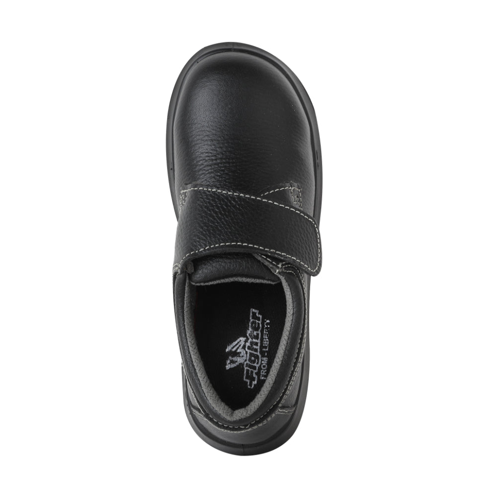 Warrior By Liberty Genuine Leather Fighter-Women Safety Shoes for Women Industrial, Lightweight Shoe with Steel Toe - Black