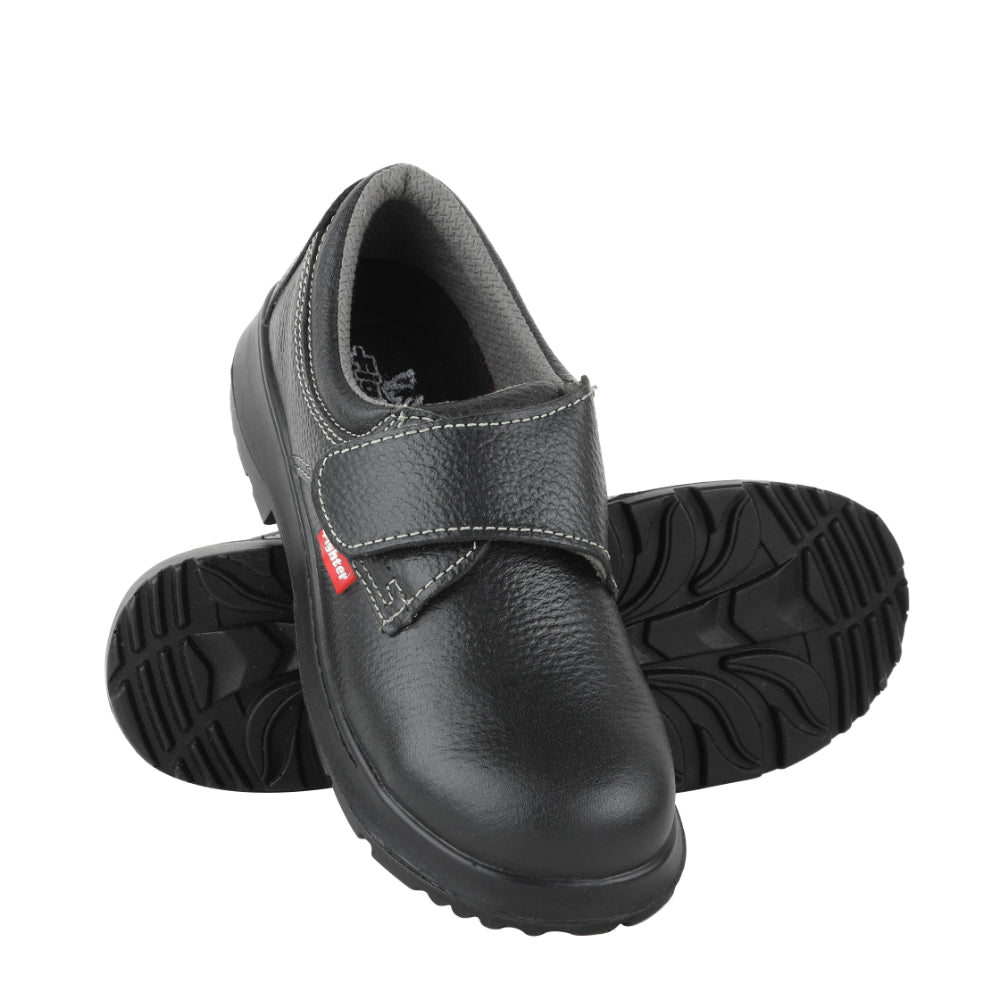 Warrior By Liberty Genuine Leather Fighter-Women Safety Shoes for Women Industrial, Lightweight Shoe with Steel Toe - Black