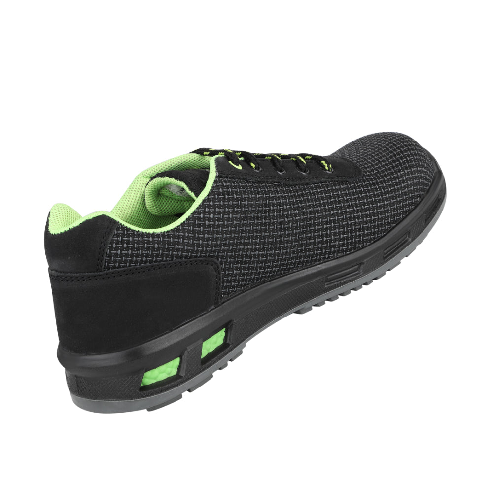 Warrior Green Safety Shoes for Men, Fibre Glass Toe, Light Weight Sigma By Liberty