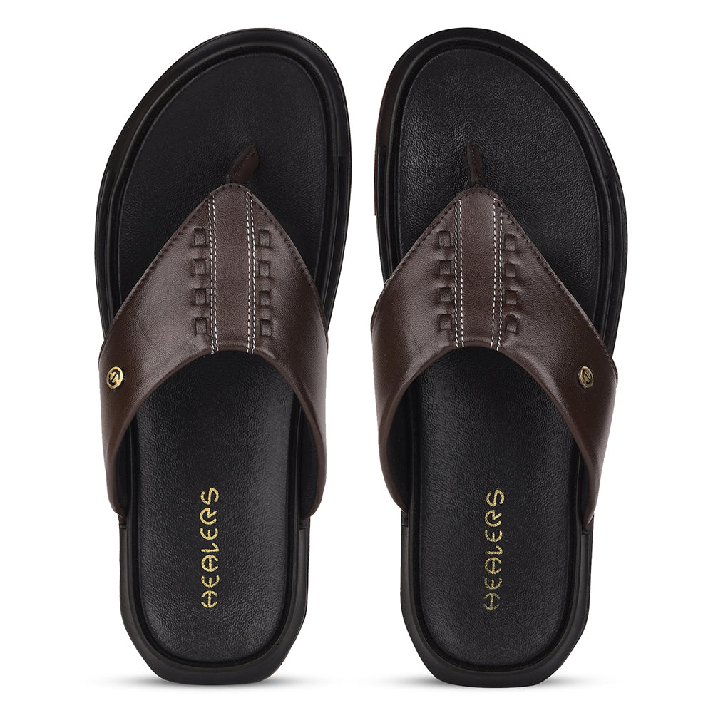 Healers By Liberty AVN-17 Casual Slippers For Men - Brown
