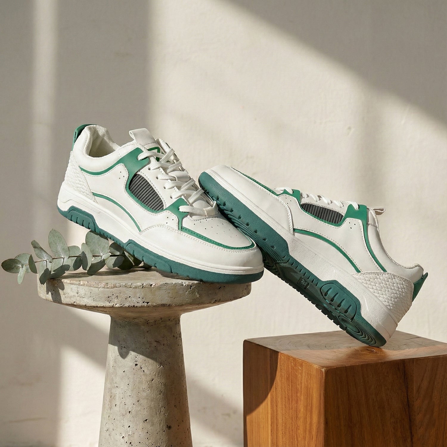Buy LEAP7X Green Casual Lacing Sneakers for Men