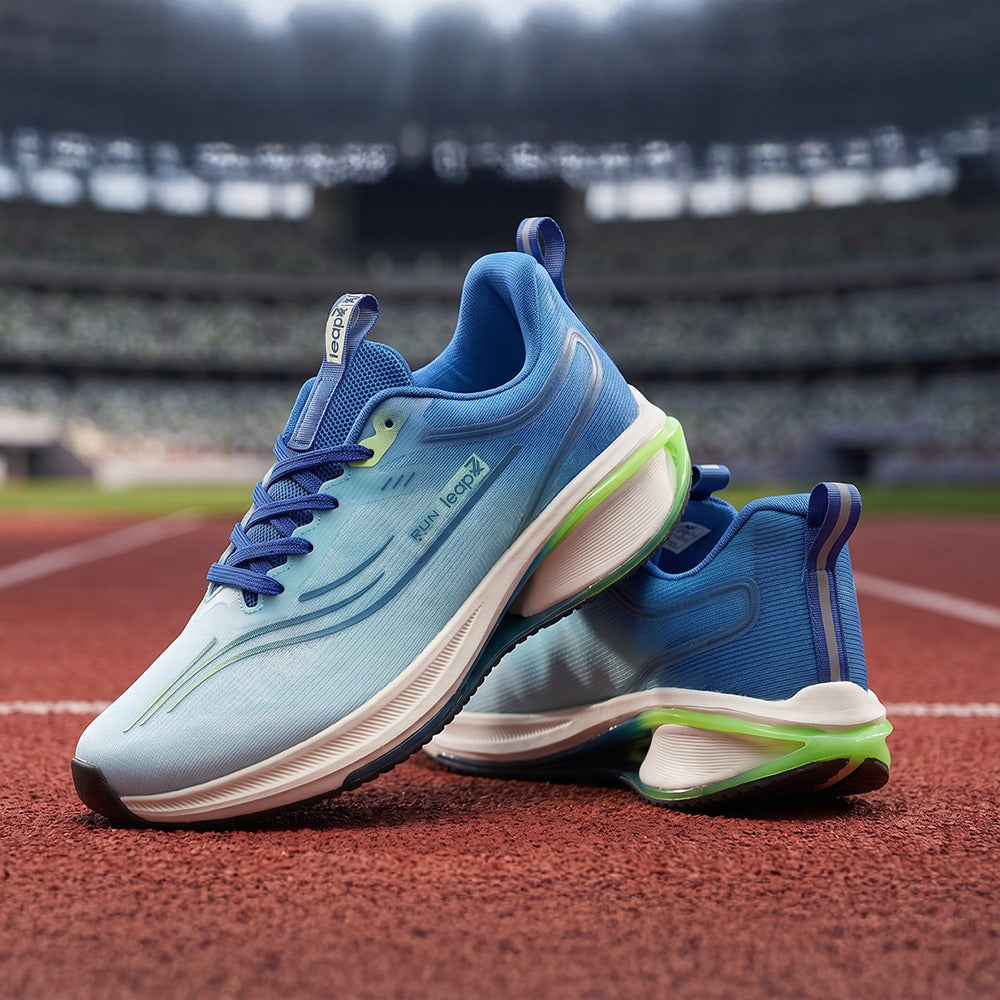 Buy Leap7X ZX-M-41E Sea Green Sports Lacing Running Shoes for Men