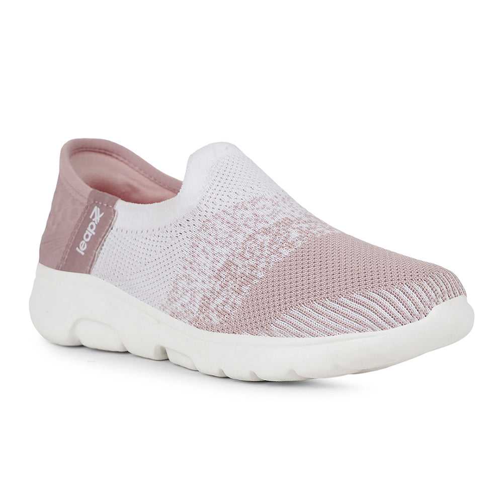 Leap7x Casual Peach Non Lacing Shoes For Kids EAZYGO-1N By Liberty