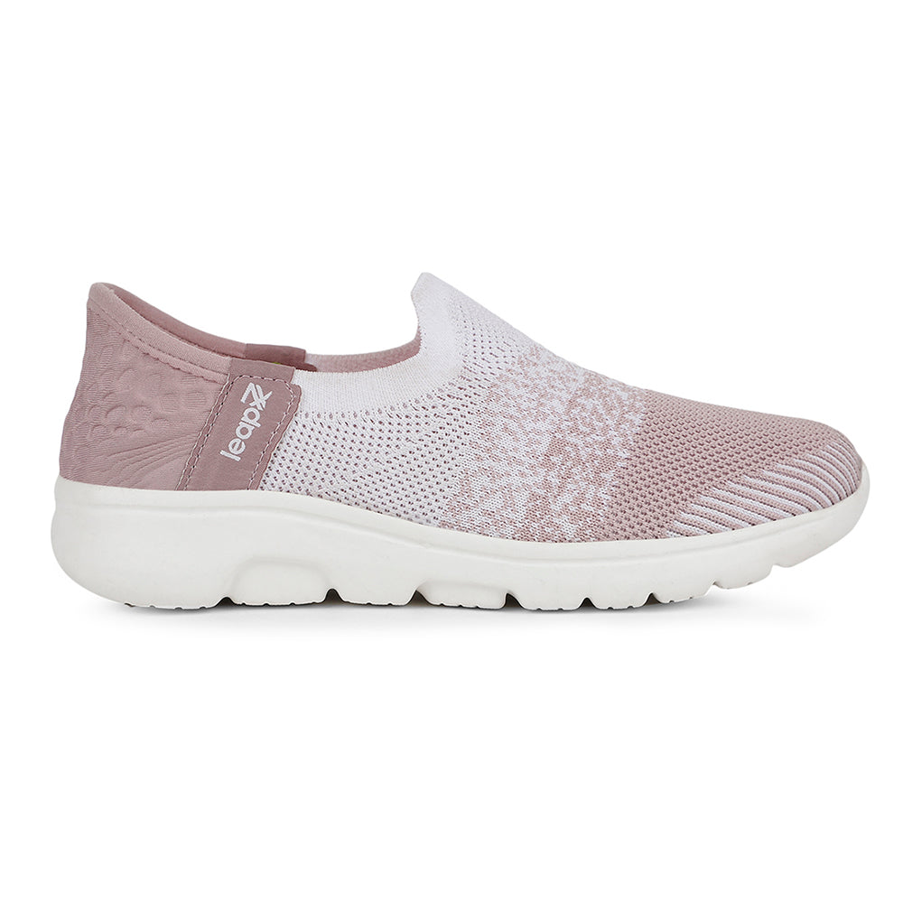 Leap7x Casual Peach Non Lacing Shoes For Kids EAZYGO-1N By Liberty