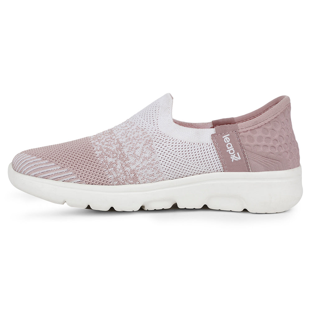 Leap7x Casual Peach Non Lacing Shoes For Kids EAZYGO-1N By Liberty