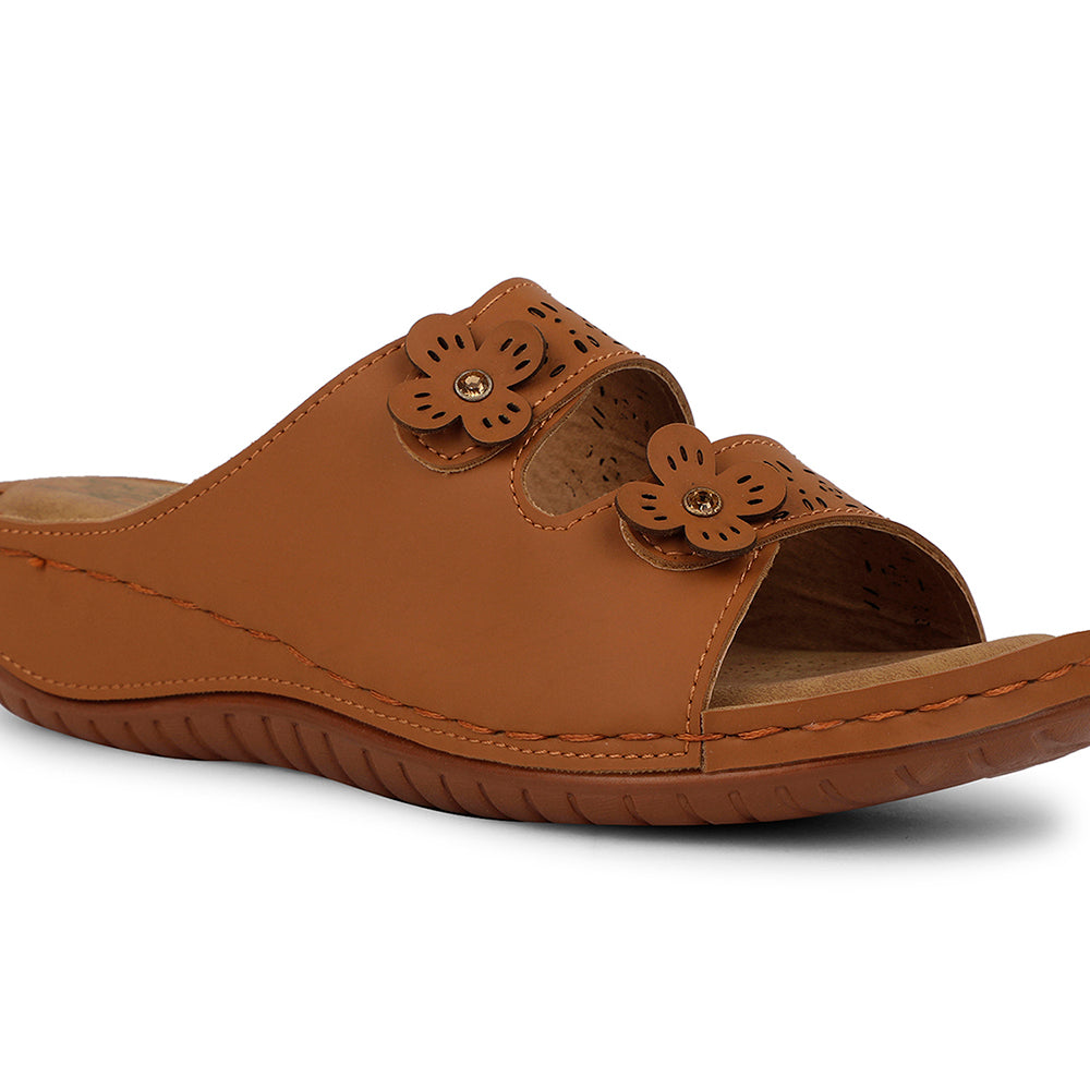 Senorita Casual Tan Slipper For Women S624-7 By Liberty