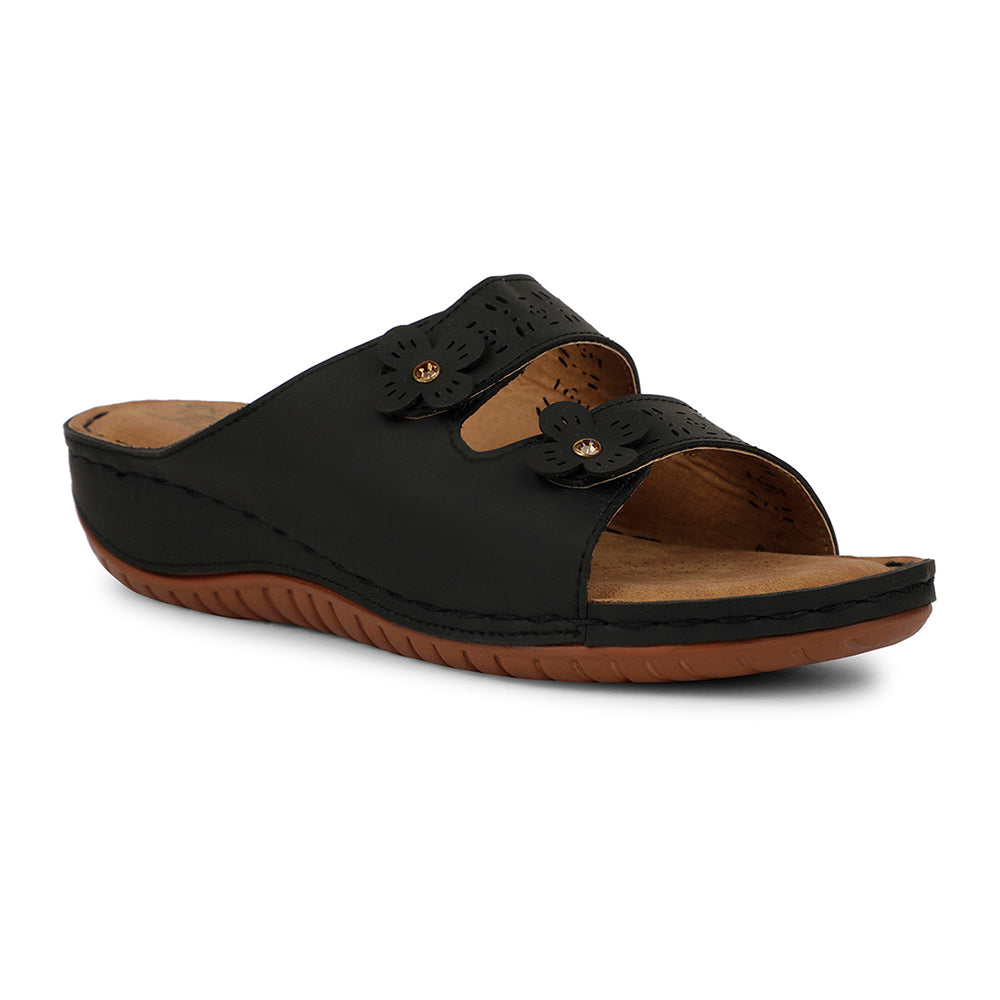 Senorita Casual Black Slipper For Women S624-7 By Liberty