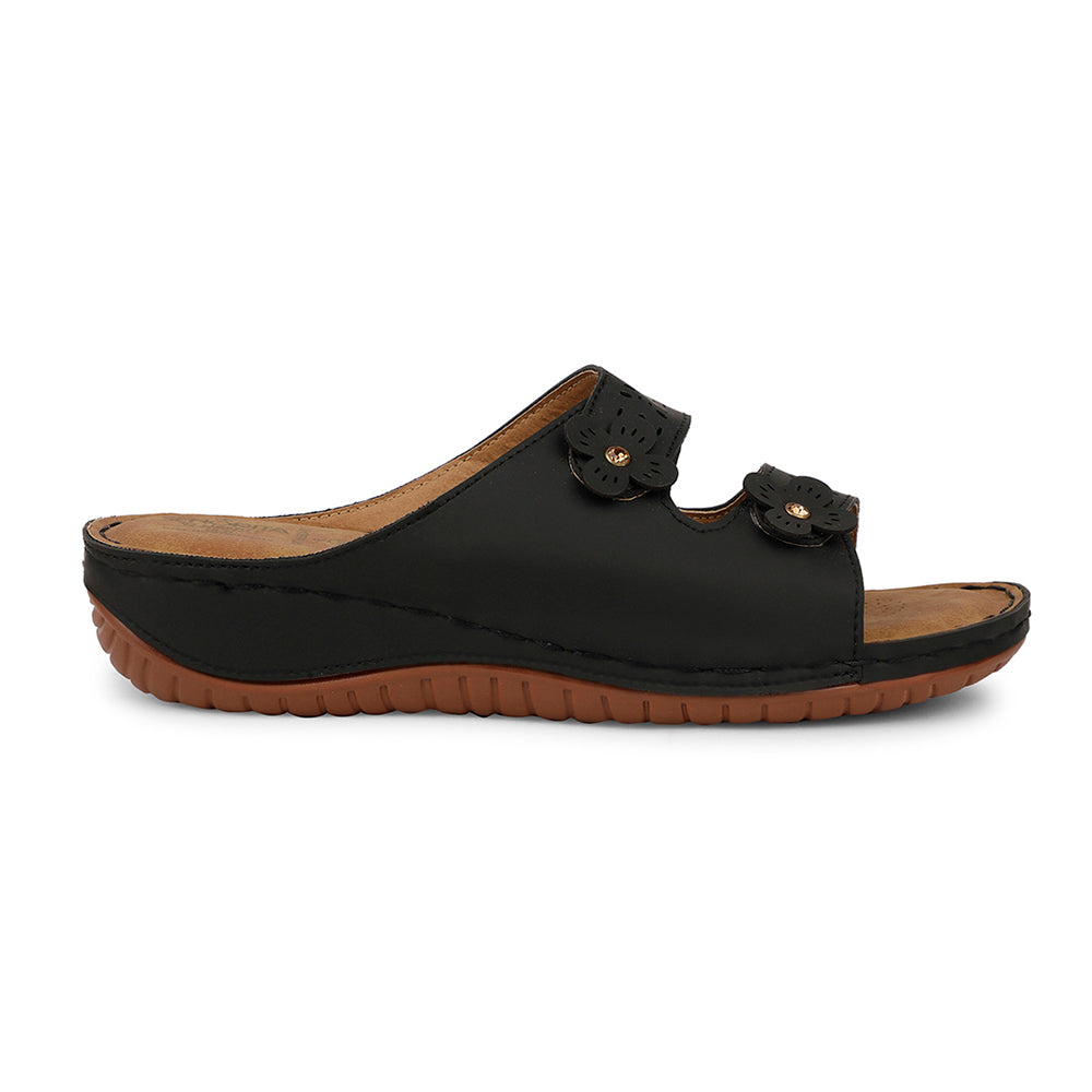 Senorita Casual Black Slipper For Women S624-7 By Liberty