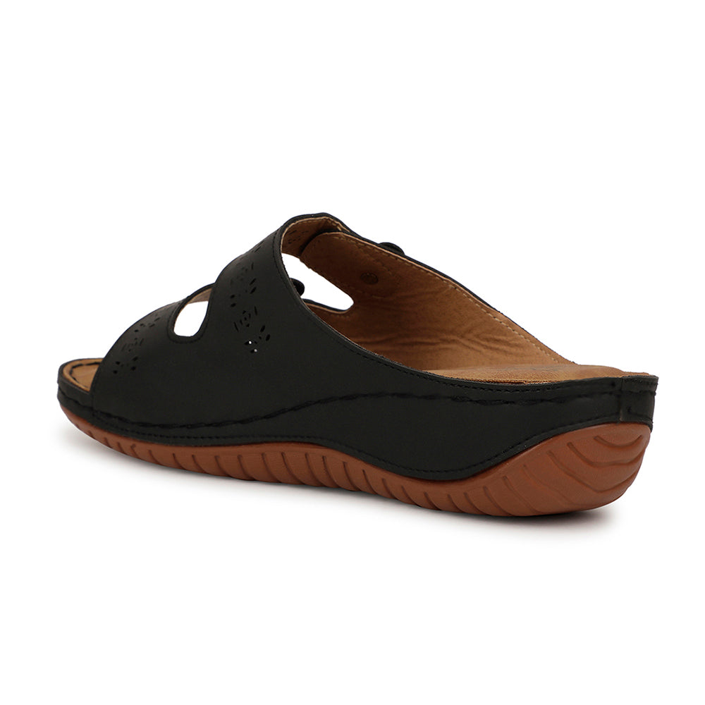 Senorita Casual Black Slipper For Women S624-7 By Liberty