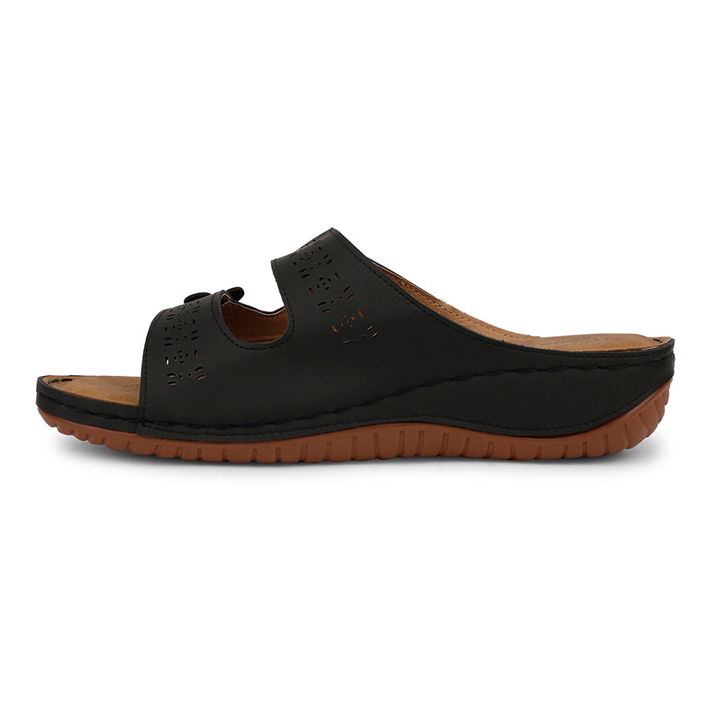 Senorita Casual Black Slipper For Women S624-7 By Liberty