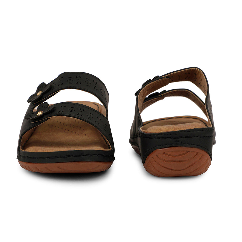 Senorita Casual Black Slipper For Women S624-7 By Liberty