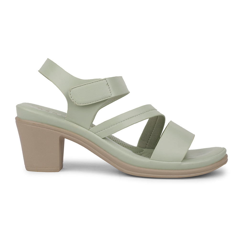 Healers Casual S. Green Sandal For Women ZQ-AL-SN7 By Liberty