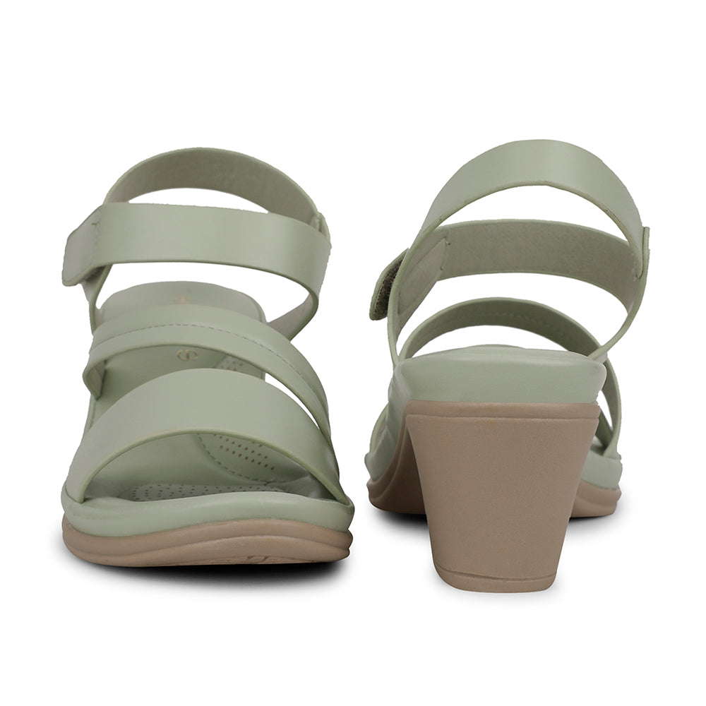 Healers Casual S. Green Sandal For Women ZQ-AL-SN7 By Liberty
