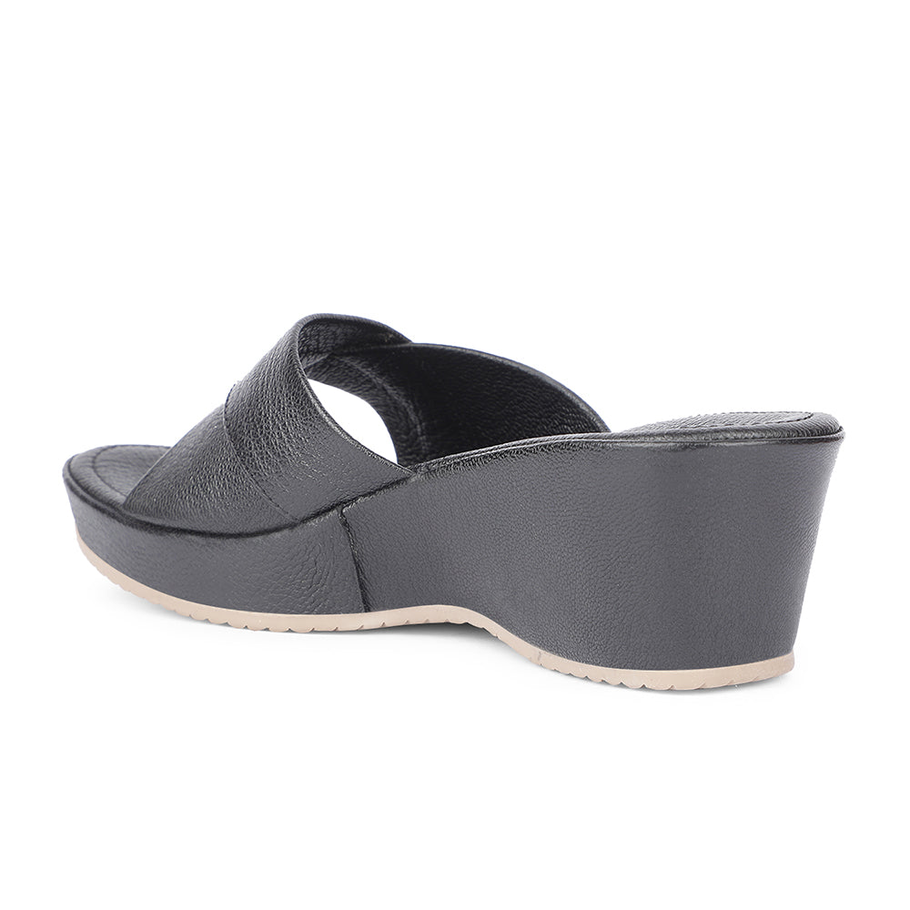 Healers Casual Black Wedges Heels For Women J332-4 By Liberty