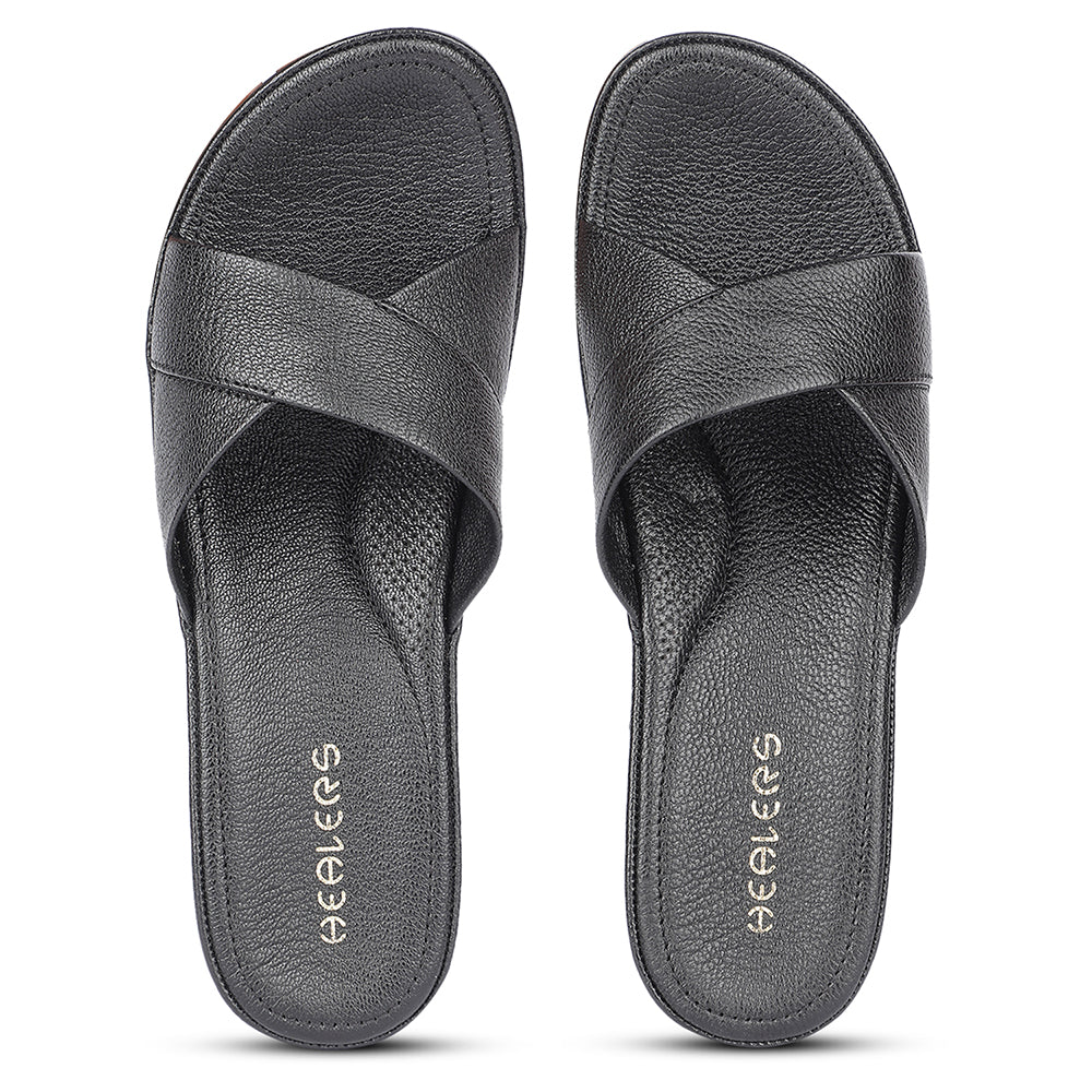Healers Casual Black Wedges Heels For Women J332-4 By Liberty