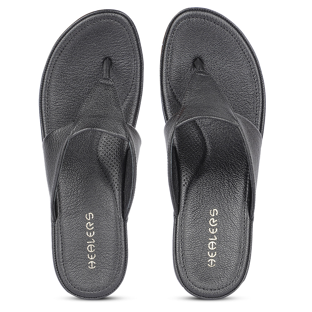 Healers Casual Black Wedges Heels For Women J332-41 By Liberty