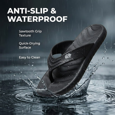 A-HA Black Casual Slip on Slippers for Men LSC-1E By Liberty