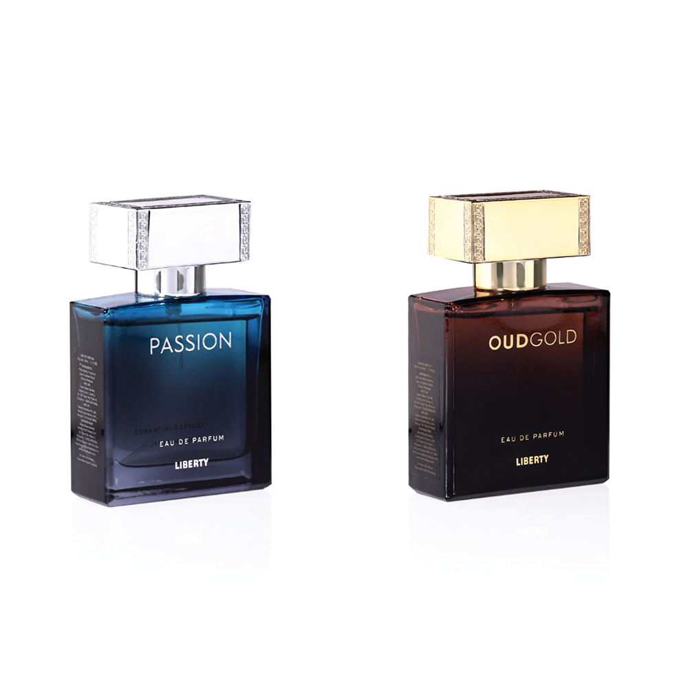 Liberty Luxury Men's Gift Set - OudGold and Passion (5ml/1.7Oz each), Eau De Parfum (EDP), Crafted in France, Long Lasting Smell.