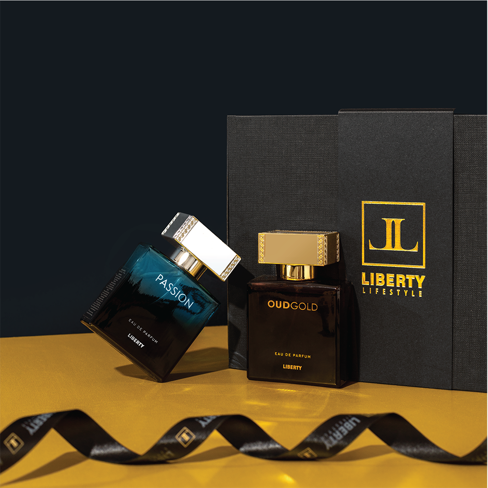 Liberty Luxury Men's Gift Set - OudGold and Passion (5ml/1.7Oz each), Eau De Parfum (EDP), Crafted in France, Long Lasting Smell.