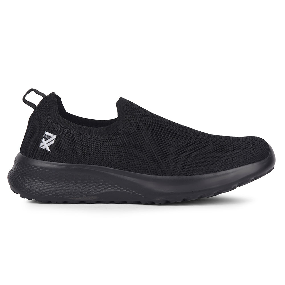 Buy Leap7x Black Sports Non Lacing Walking Shoes For Men