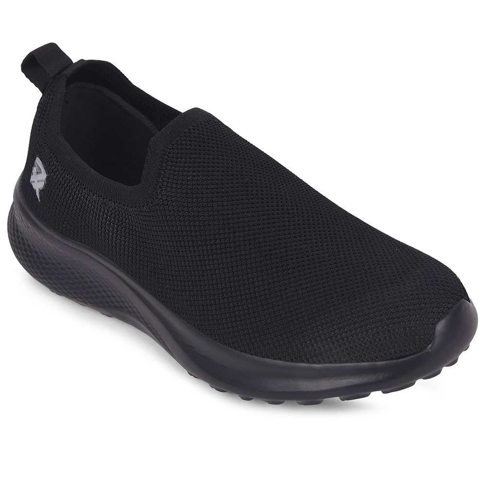 Buy Leap7x Black Sports Non Lacing Walking Shoes For Men