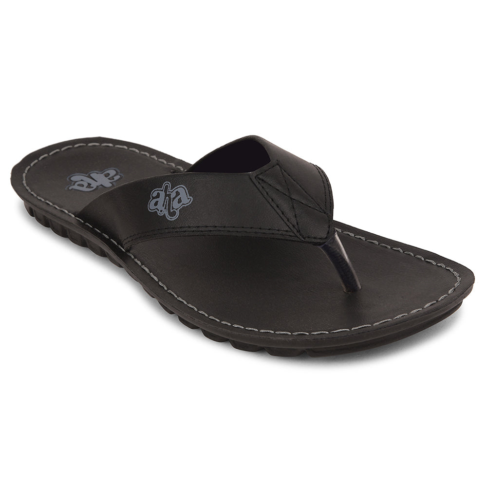 A-HA Black Casual Slipper For Men 2137-51 By Liberty
