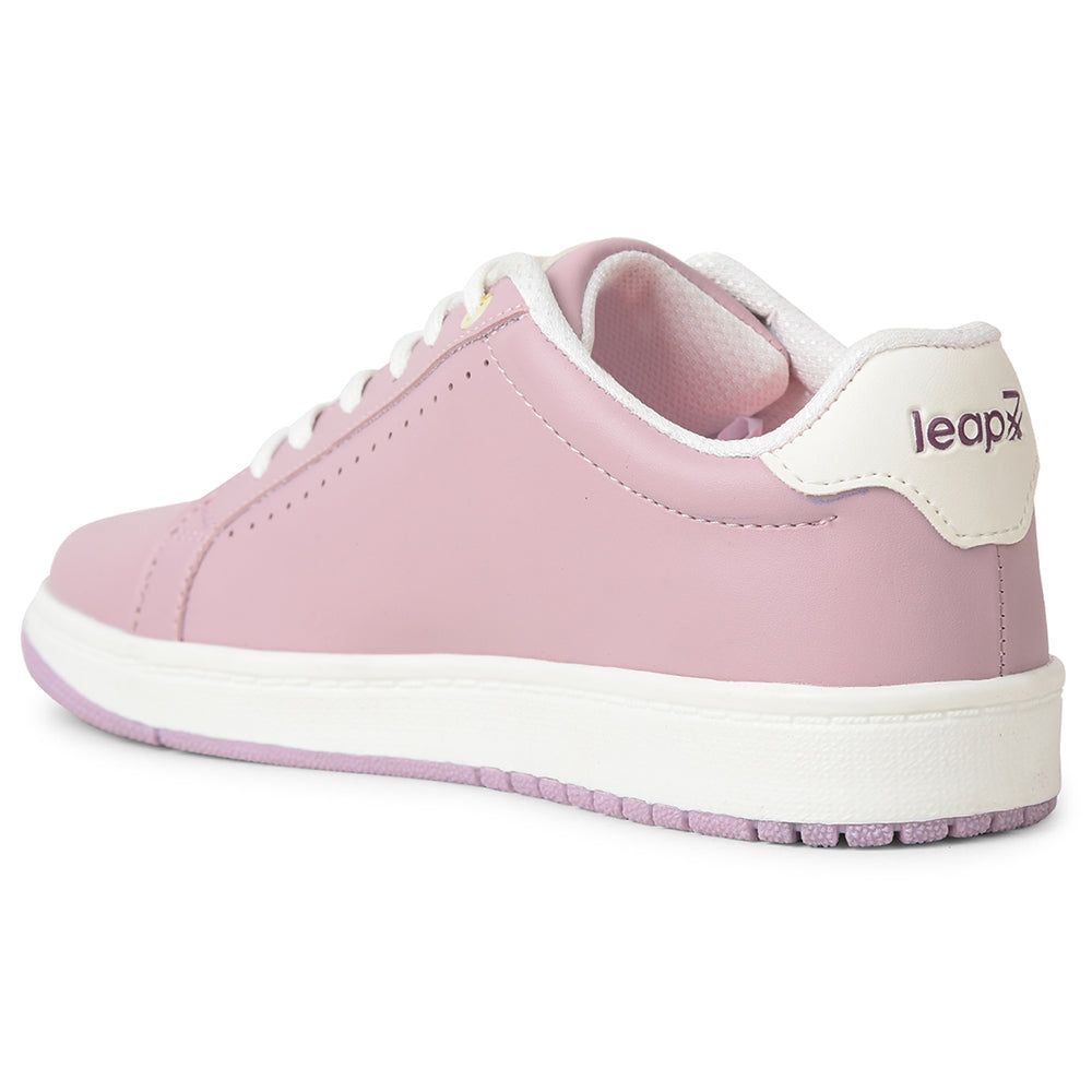 Leap7x Peach Casual Lacing Sneakers For Women ALLURE-1 