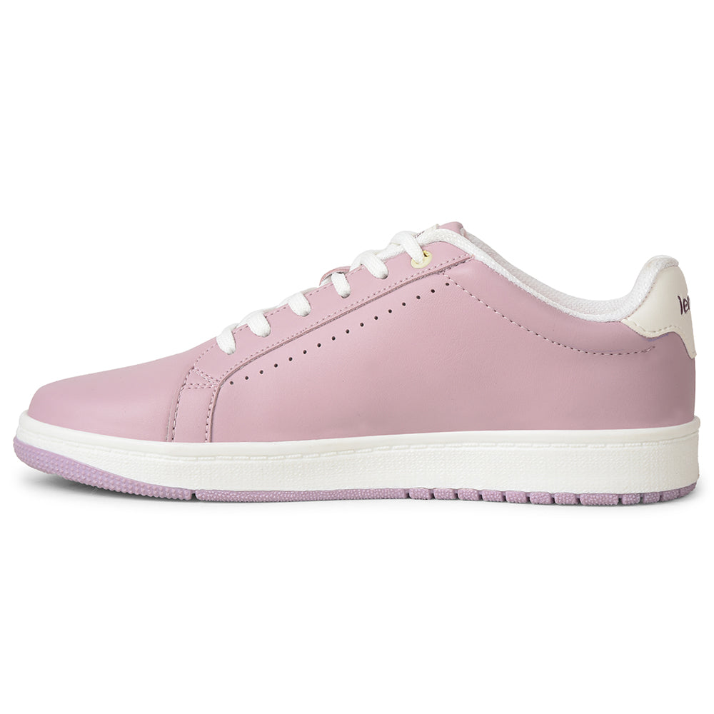 Leap7x Peach Casual Lacing Sneakers For Women ALLURE-1 
