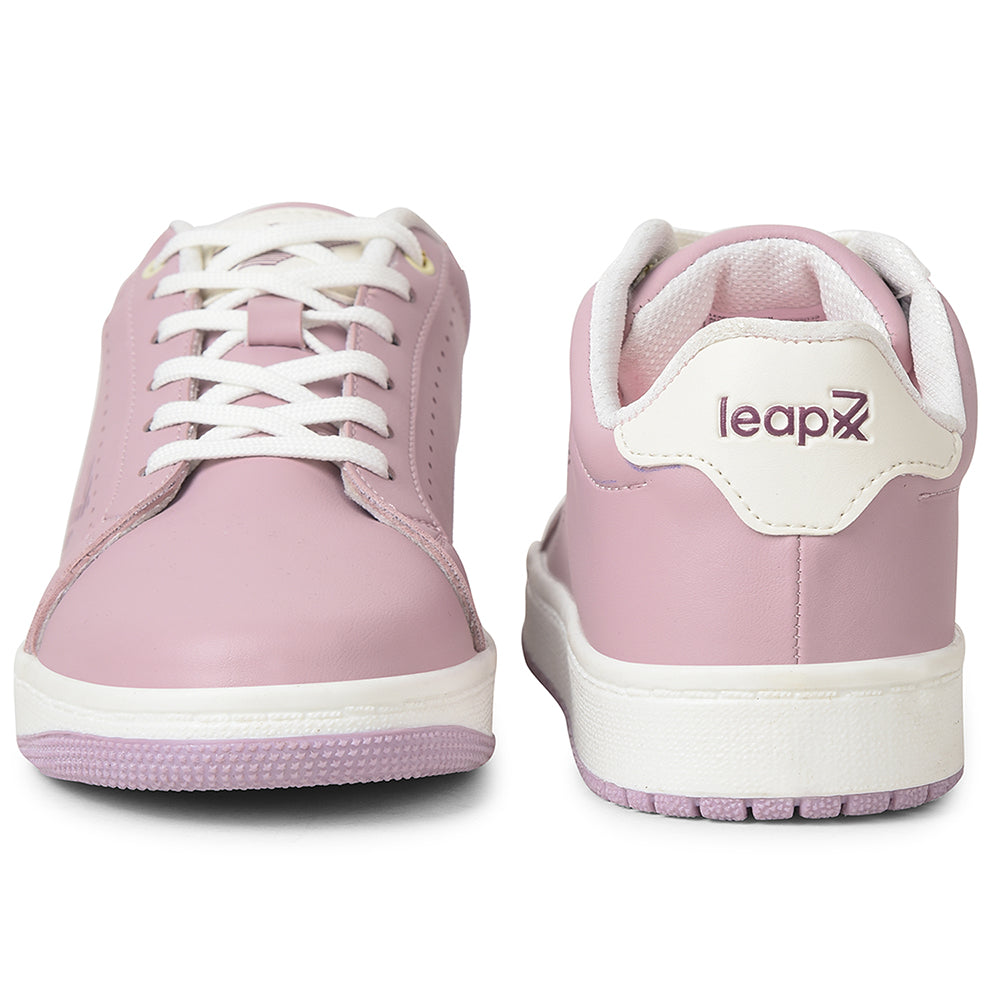 Leap7x Peach Casual Lacing Sneakers For Women ALLURE-1 