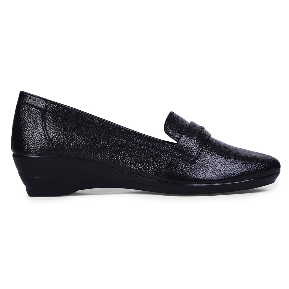 Healers Formal Black Wedge Heel Ballerina For Women T84-2 By Liberty