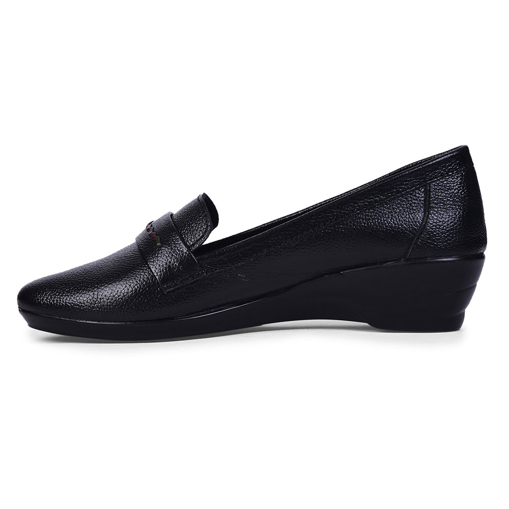 Healers Formal Black Wedge Heel Ballerina For Women T84-2 By Liberty