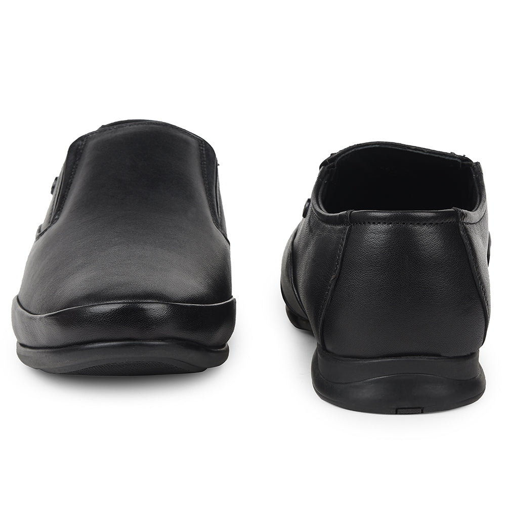 Healers Black Formal Non Lacing Moccasins For Mens J757-03 