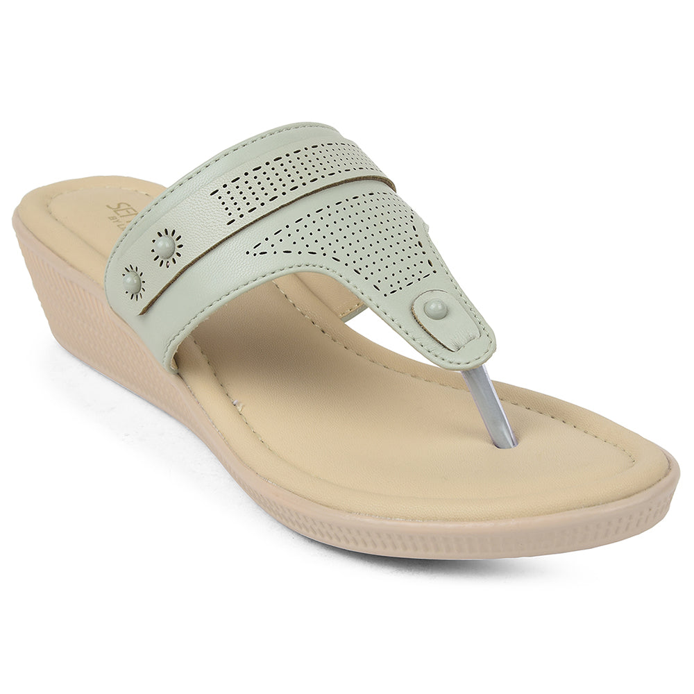 Senorita Sea Green Casual Sandal For Women AFL-3 By Liberty