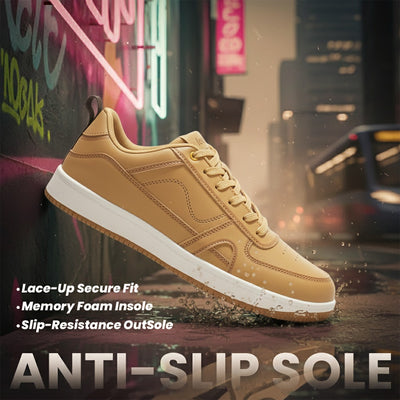 LEAP7X Tan Casual Lacing Sneakers for Men SNOOKEY-1E by Liberty