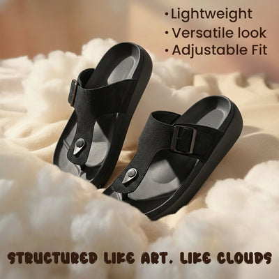 Healers Black Casual Flat Sandal for Men VAL-38E By Liberty