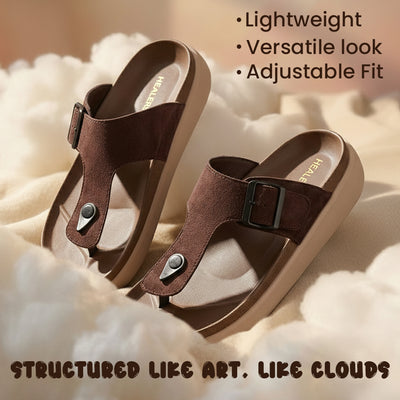 Healers Dark Brown Casual Flat Sandal for Men VAL-38E By Liberty