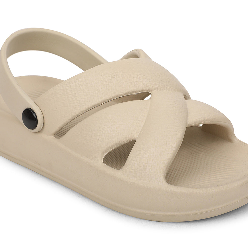 A-HA Beige Casual Slingback Clogs For Women FDL-1 