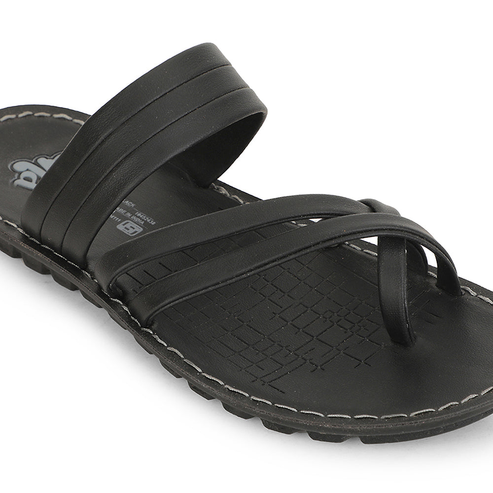 A-HA Black Casual Slipper For Men MPU-52 By Liberty