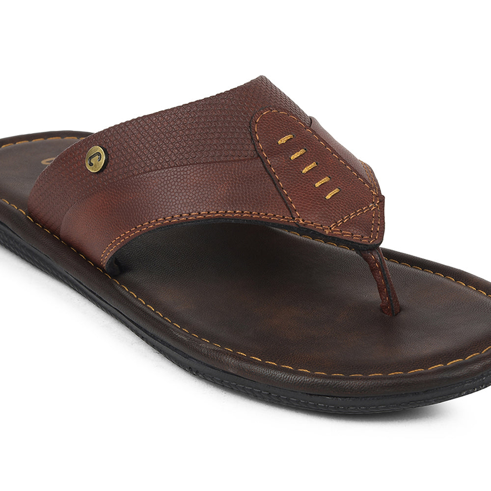 Coolers Tan Casual Slipper For Mens AOL-13 