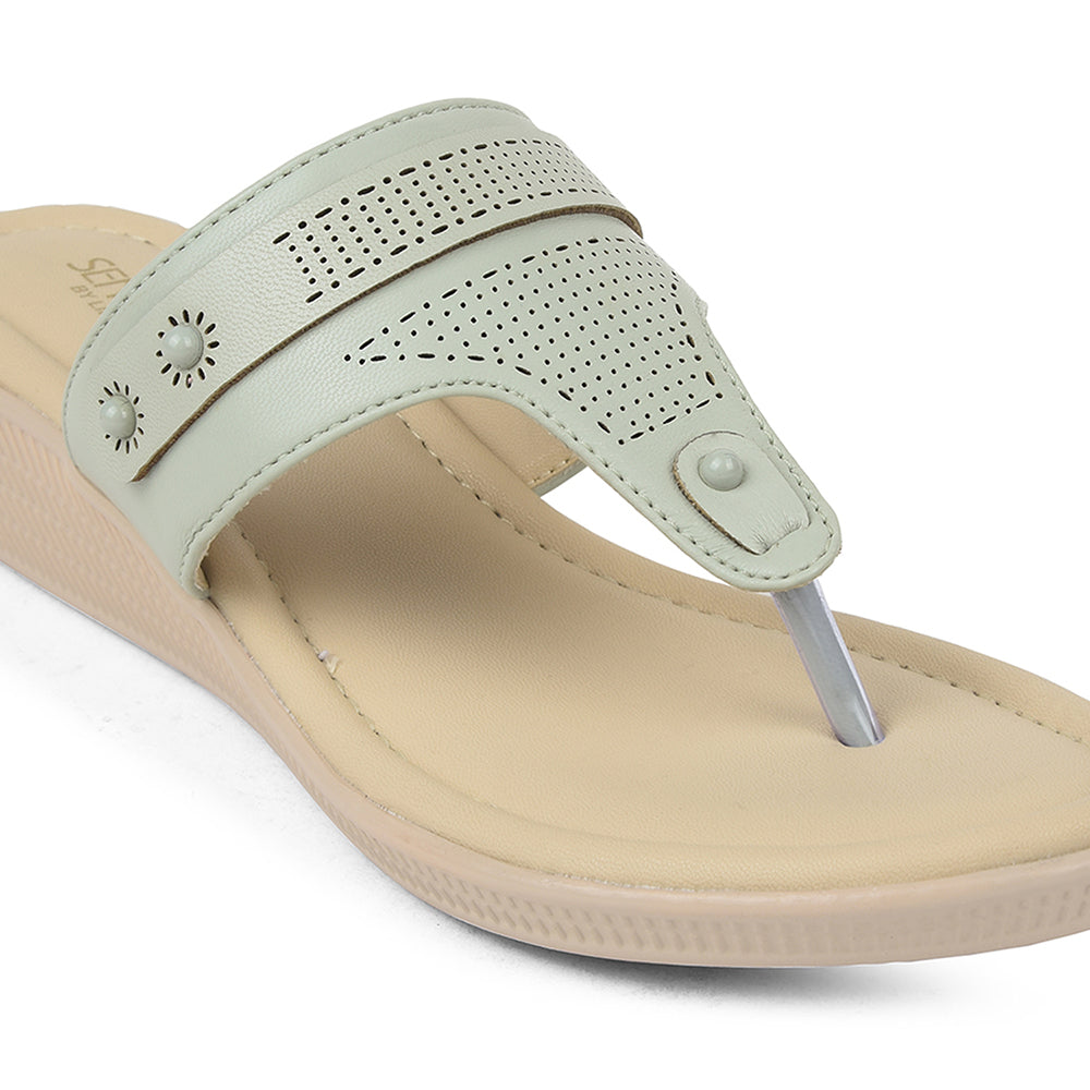 Senorita Sea Green Casual Sandal For Women AFL-3 