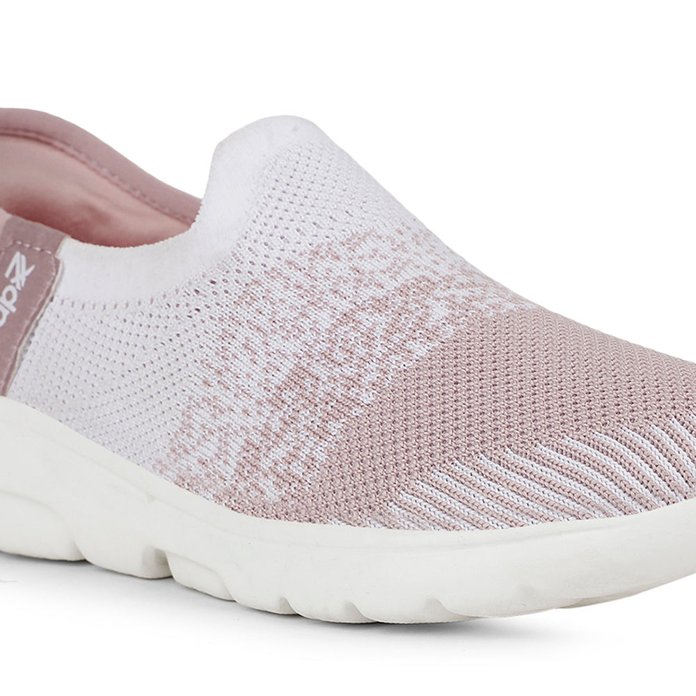 Leap7x Casual Peach Non Lacing Shoes For Kids EAZYGO-1N By Liberty