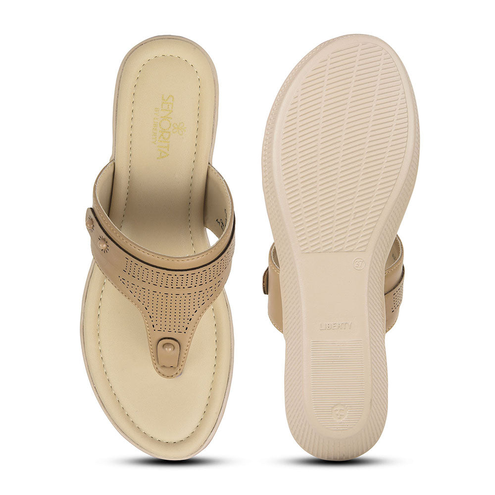 Senorita Beige Casual Sandal For Women AFL-3 