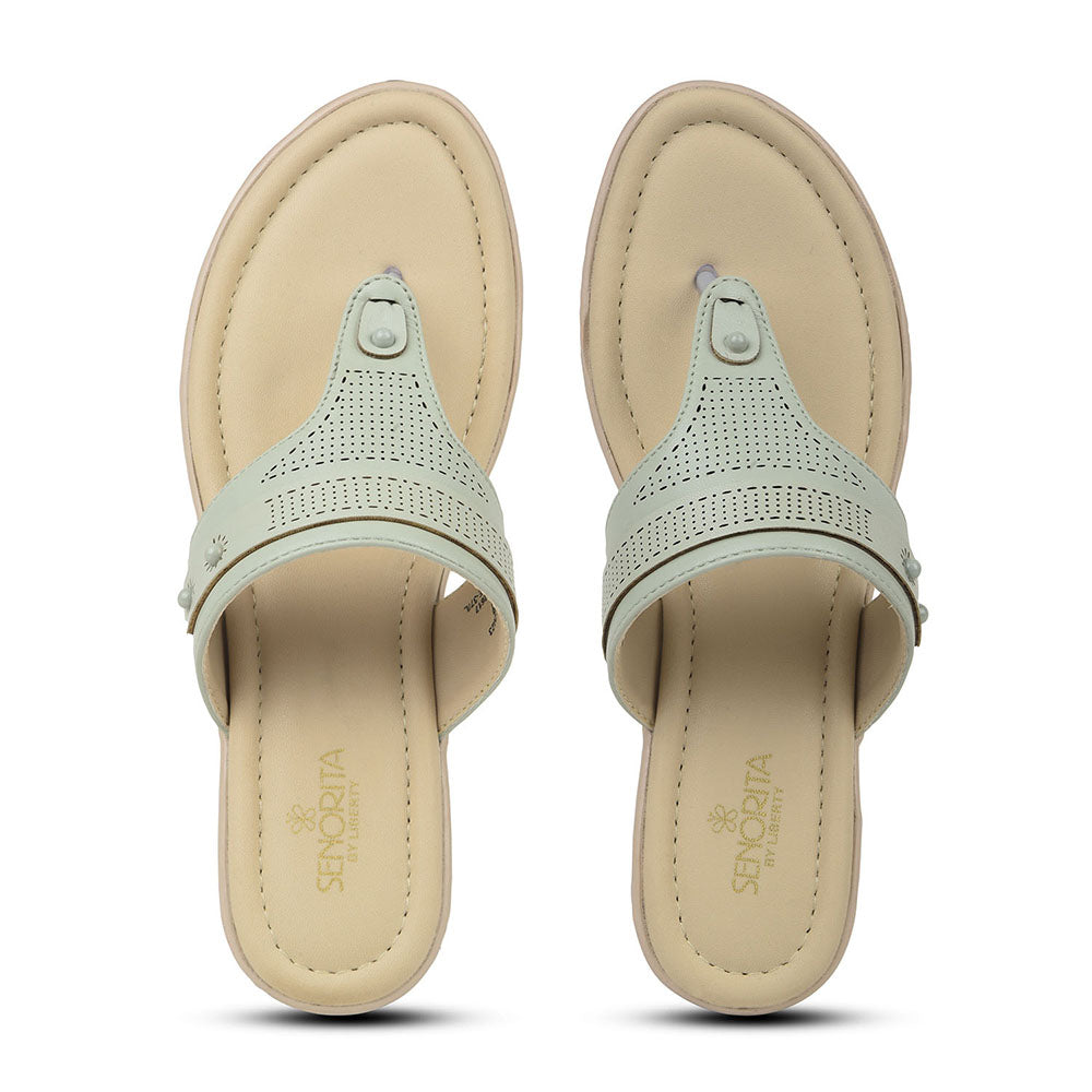Senorita Sea Green Casual Sandal For Women AFL-3 