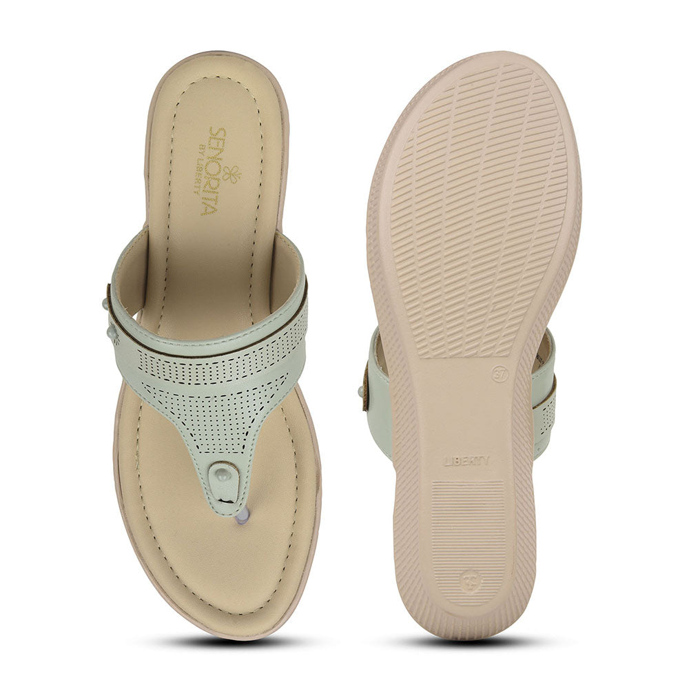 Senorita Sea Green Casual Sandal For Women AFL-3 