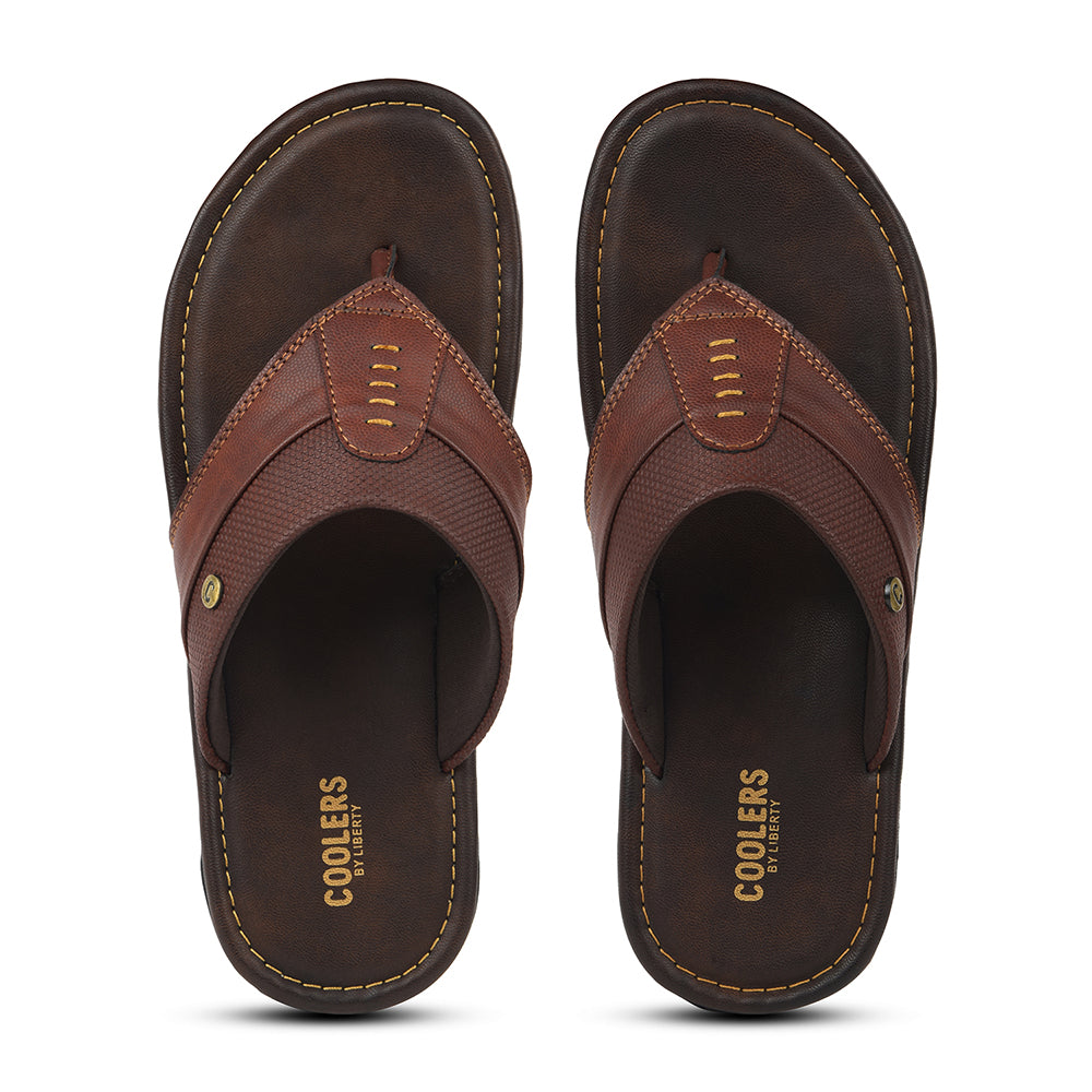 Coolers Tan Casual Slipper For Mens AOL-13 