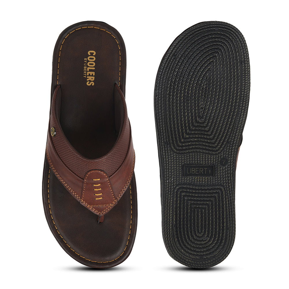 Coolers Tan Casual Slipper For Mens AOL-13 