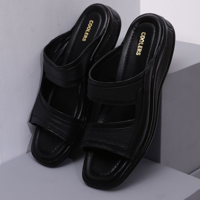 Coolers Mens Black Slippers COOL9912